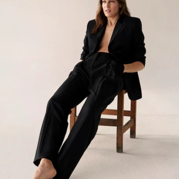 MANGO Suit Trouser Pants in Black, Sz 10 - Picture 15 of 15